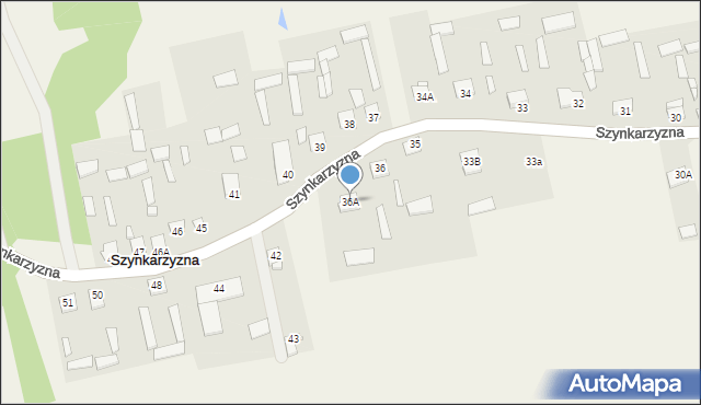 Szynkarzyzna, Szynkarzyzna, 36A, mapa Szynkarzyzna