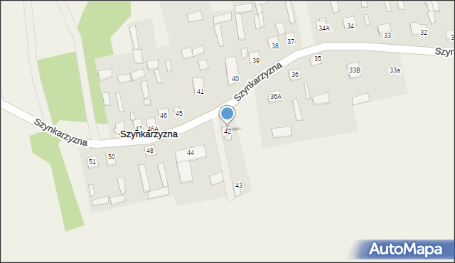 Szynkarzyzna, Szynkarzyzna, 42, mapa Szynkarzyzna