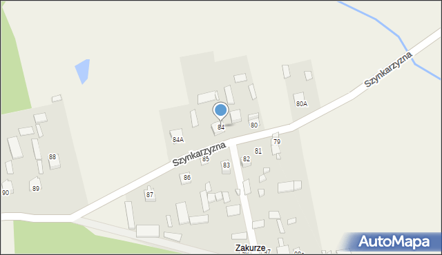 Szynkarzyzna, Szynkarzyzna, 84, mapa Szynkarzyzna