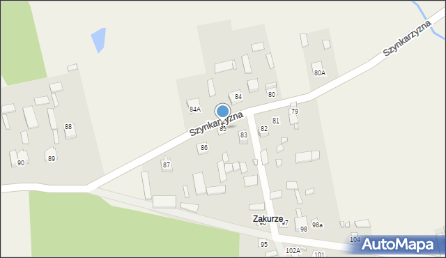 Szynkarzyzna, Szynkarzyzna, 85, mapa Szynkarzyzna