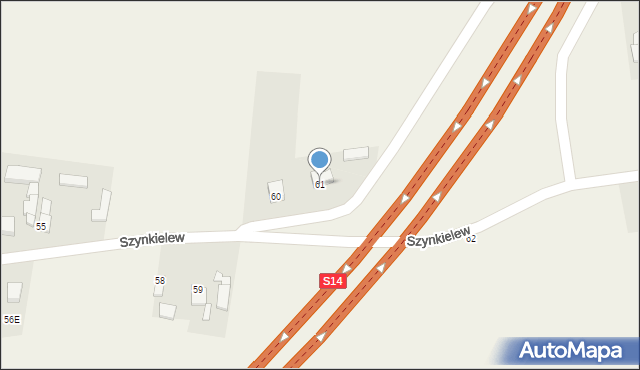 Szynkielew, Szynkielew, 61, mapa Szynkielew