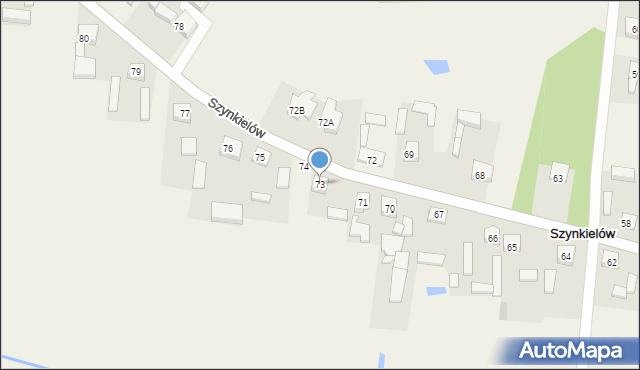 Szynkielów, Szynkielów, 73, mapa Szynkielów