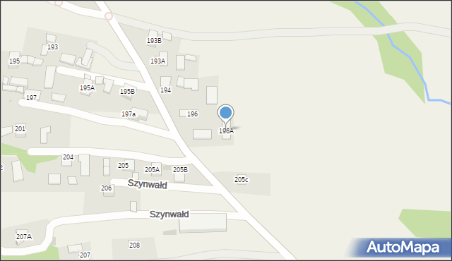 Szynwałd, Szynwałd, 196A, mapa Szynwałd