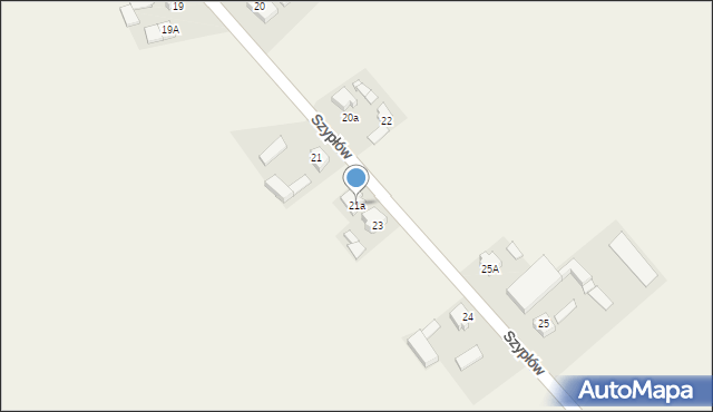 Szypłów, Szypłów, 21a, mapa Szypłów