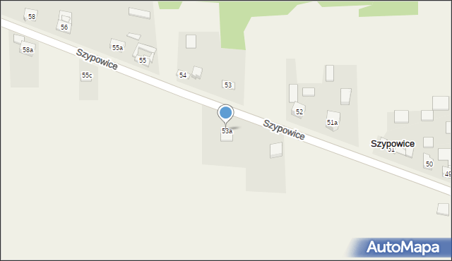 Szypowice, Szypowice, 53a, mapa Szypowice