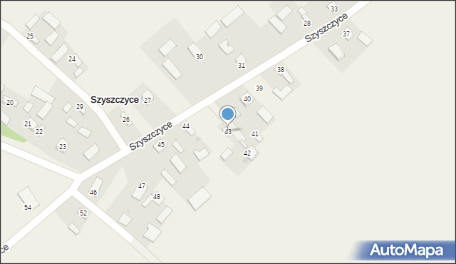 Szyszczyce, Szyszczyce, 43, mapa Szyszczyce