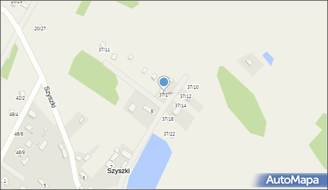 Szyszki, Szyszki, 37/1, mapa Szyszki