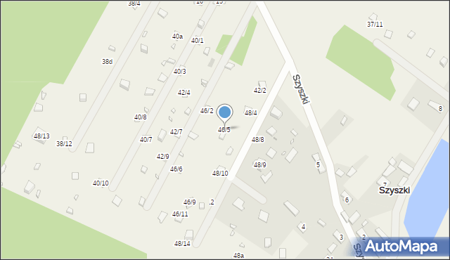 Szyszki, Szyszki, 46/5, mapa Szyszki