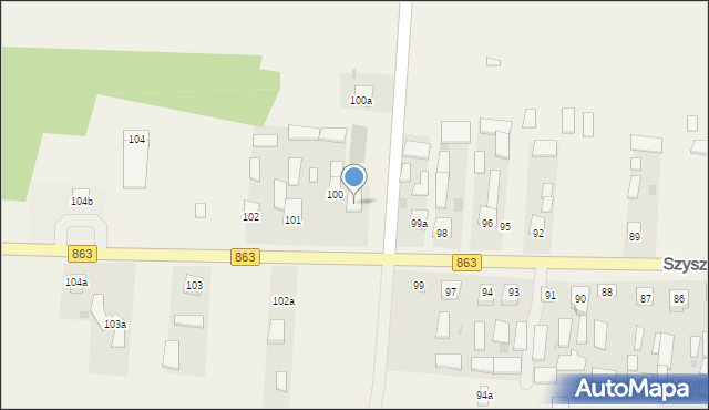 Szyszków, Szyszków, 100b, mapa Szyszków