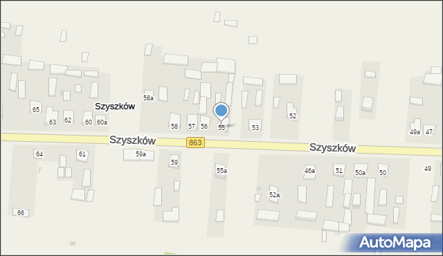 Szyszków, Szyszków, 55, mapa Szyszków