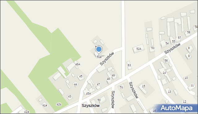 Szyszków, Szyszków, 51a, mapa Szyszków