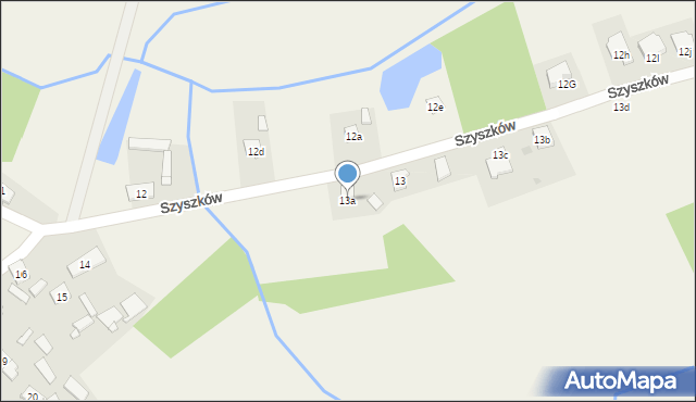 Szyszków, Szyszków, 13a, mapa Szyszków