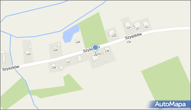 Szyszków, Szyszków, 13c, mapa Szyszków