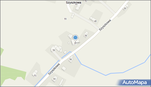 Szyszkowa, Szyszkowa, 57, mapa Szyszkowa