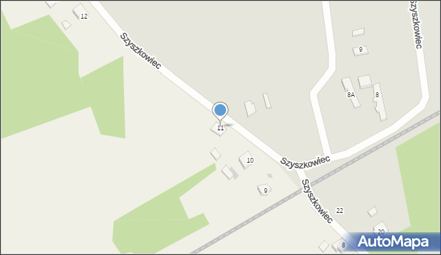 Szyszkowiec, Szyszkowiec, 11, mapa Szyszkowiec