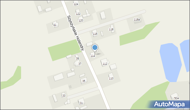 Szyszyńskie Holendry, Szyszyńskie Holendry, 114a, mapa Szyszyńskie Holendry
