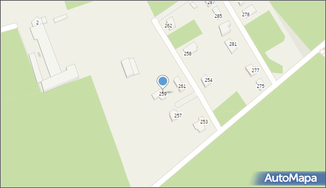 Szyszyńskie Holendry, Szyszyńskie Holendry, 259, mapa Szyszyńskie Holendry