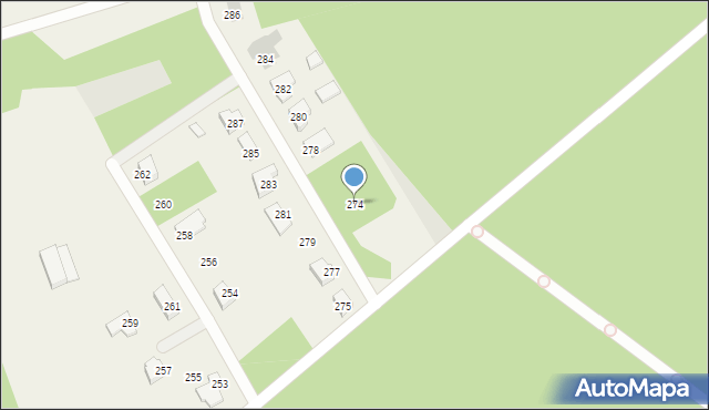 Szyszyńskie Holendry, Szyszyńskie Holendry, 274, mapa Szyszyńskie Holendry