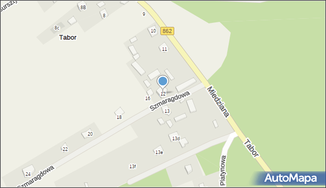 Tabor, Szmaragdowa, 2, mapa Tabor