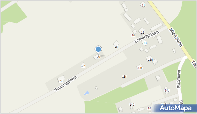 Tabor, Szmaragdowa, 8, mapa Tabor