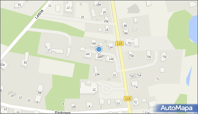 Tanowo, Szczecińska, 14b, mapa Tanowo