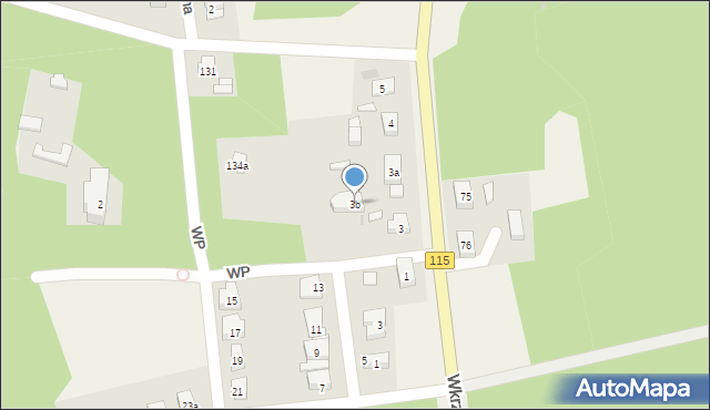 Tanowo, Szczecińska, 3b, mapa Tanowo