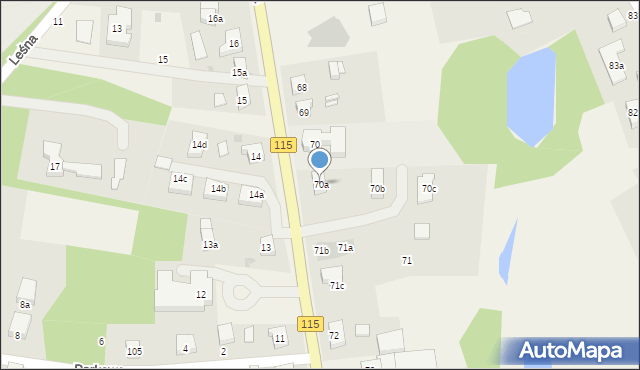 Tanowo, Szczecińska, 70a, mapa Tanowo