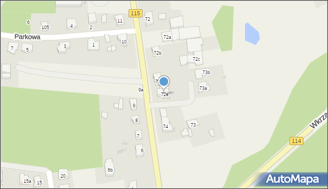 Tanowo, Szczecińska, 72e, mapa Tanowo