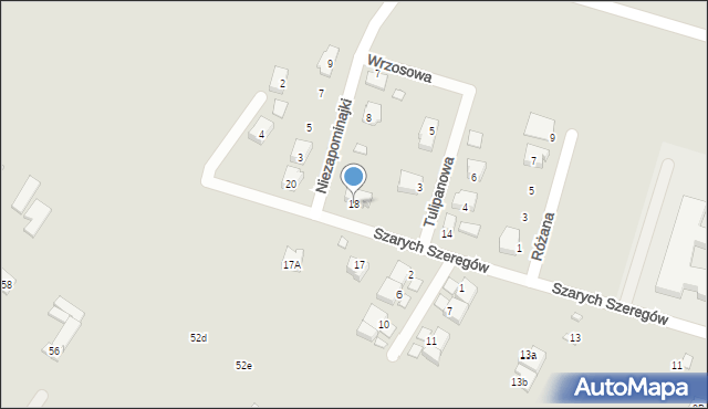 Tarczyn, Szarych Szeregów, 18, mapa Tarczyn