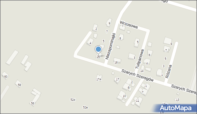 Tarczyn, Szarych Szeregów, 20, mapa Tarczyn