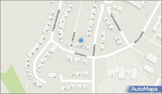 Tarnobrzeg, Szewery Zygmunta, 6, mapa Tarnobrzegu