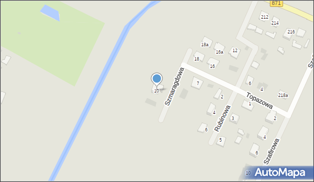 Tarnobrzeg, Szmaragdowa, 10, mapa Tarnobrzegu