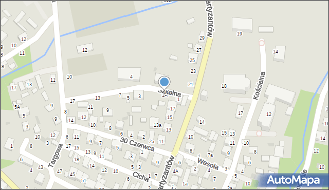 Tarnogród, Szkolna, 1A, mapa Tarnogród