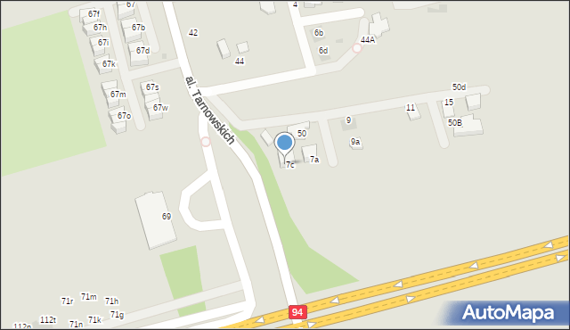 Tarnów, Szczęśliwa, 7d, mapa Tarnów