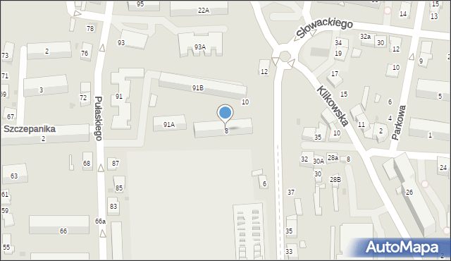 Tarnów, Szkotnik, 8, mapa Tarnów