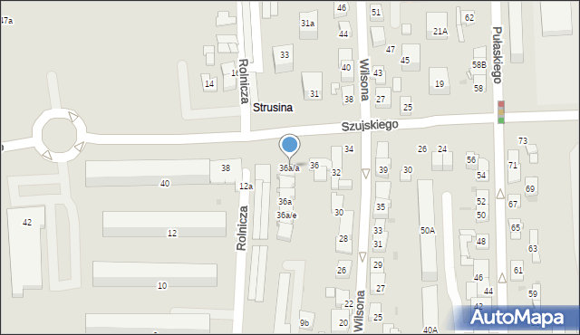 Tarnów, Szujskiego Józefa, 36a/a, mapa Tarnów