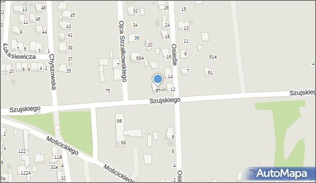 Tarnów, Szujskiego Józefa, 67, mapa Tarnów
