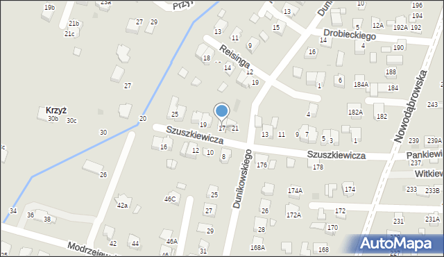 Tarnów, Szuszkiewicza Józefa, 17, mapa Tarnów