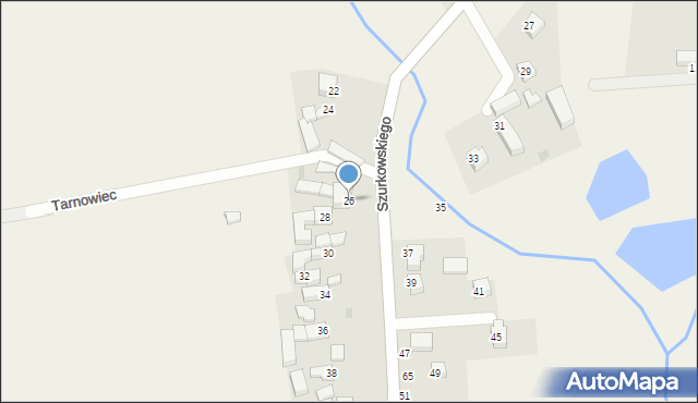 Tarnowiec, Szurkowskiego Ryszarda, 26, mapa Tarnowiec