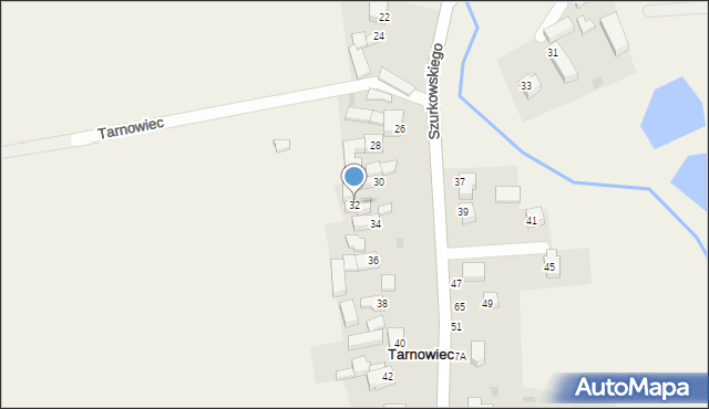 Tarnowiec, Szurkowskiego Ryszarda, 32, mapa Tarnowiec