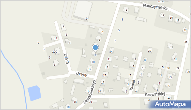 Tarnowiec, Szurkowskiego Ryszarda, 8, mapa Tarnowiec