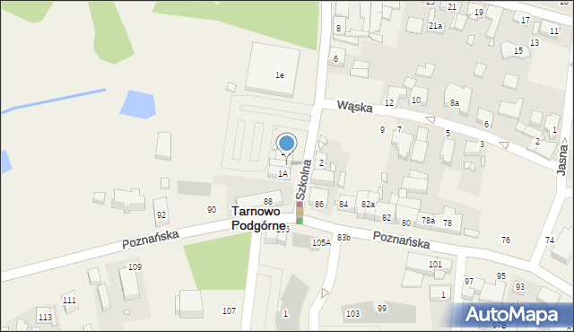 Tarnowo Podgórne, Szkolna, 1B, mapa Tarnowo Podgórne