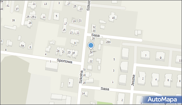 Tarnowo Podgórne, Szkolna, 24, mapa Tarnowo Podgórne