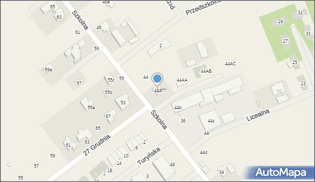 Tarnowo Podgórne, Szkolna, 44A, mapa Tarnowo Podgórne