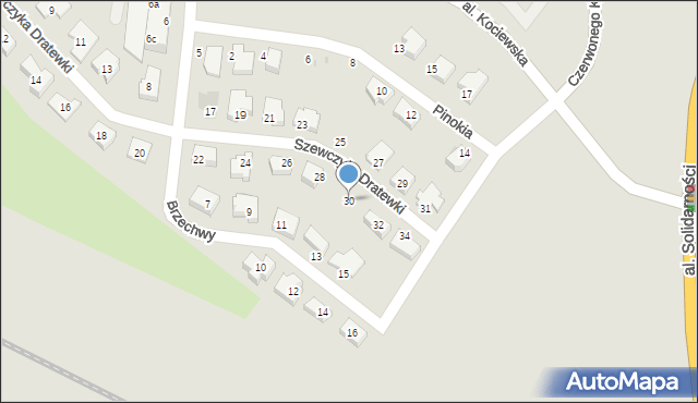 Tczew, Szewczyka Dratewki, 30, mapa Tczew