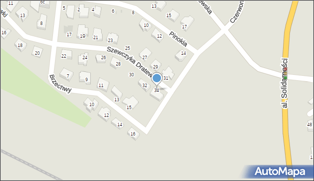 Tczew, Szewczyka Dratewki, 34, mapa Tczew