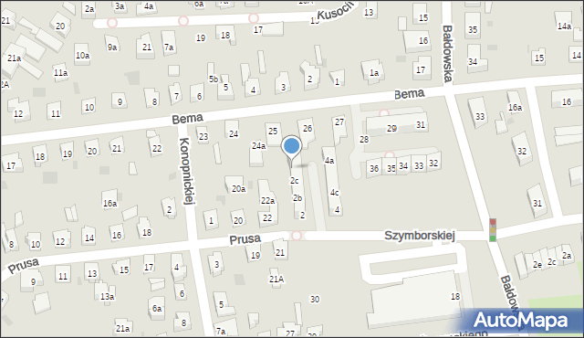 Tczew, Szymborskiej Wisławy, 2d, mapa Tczew