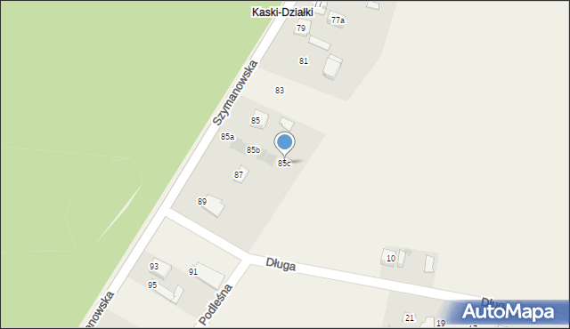 Teresin, Szymanowska, 85c, mapa Teresin