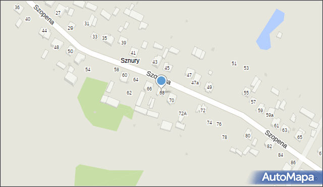 Tomaszów Lubelski, Szopena Fryderyka, 68, mapa Tomaszów Lubelski