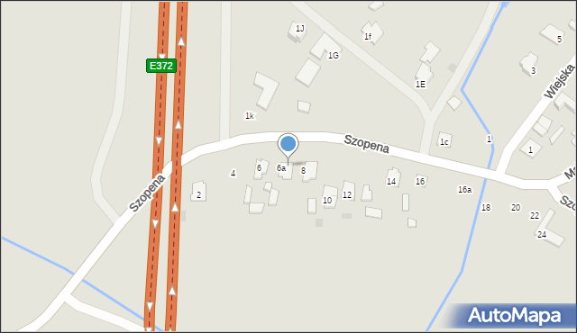 Tomaszów Lubelski, Szopena Fryderyka, 8a, mapa Tomaszów Lubelski
